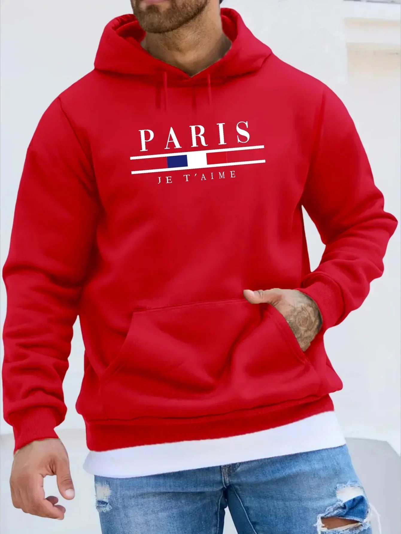 Stylish Men's Hoodie with Fleece Comfort