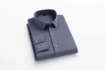 Men's Non-Iron Elastic Long-Sleeved Shirt