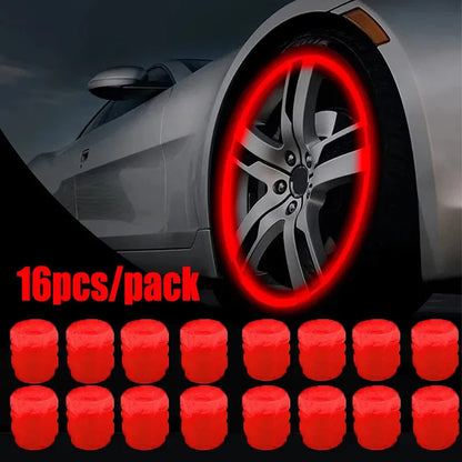 Glow-in-the-Dark Tyre Valve Caps