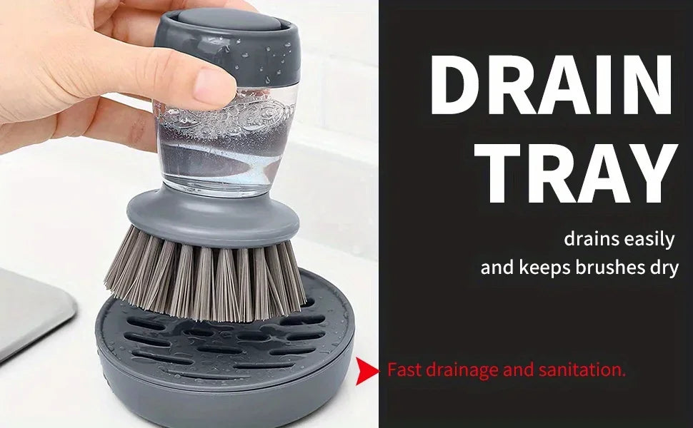 Automatic Liquid Dispensing Kitchen Cleaning Brush