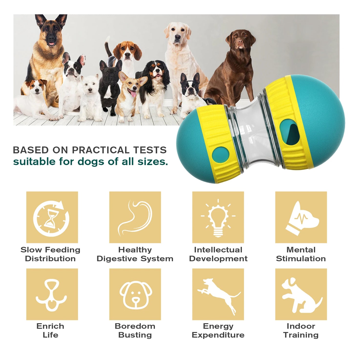 Interactive IQ-Boosting Pet Feeder Ball