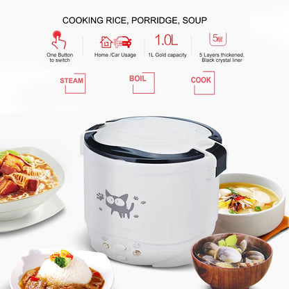 Portable Dual-Use Mini Rice Cooker 12V