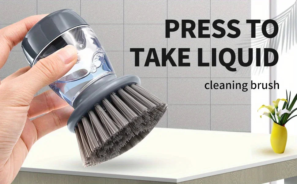 Automatic Liquid Dispensing Kitchen Cleaning Brush