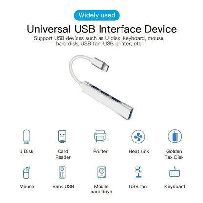 4-Port USB 3.0 Hub High Speed