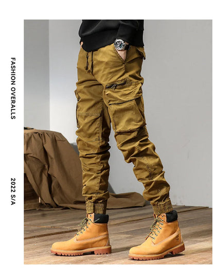 CAAYU Men's Multi-Pocket Tactical Joggers