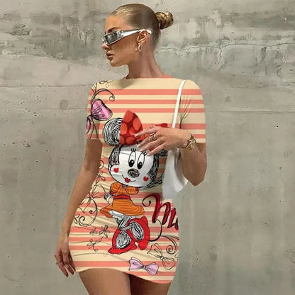 Minnie Mouse Cartoon Mini Dress