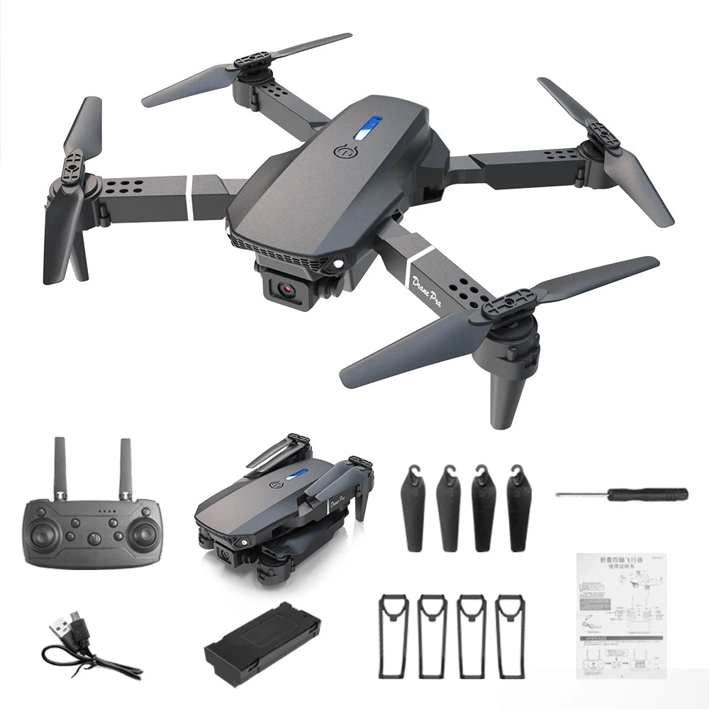 E88 Foldable 4K Drone with Dual Camera