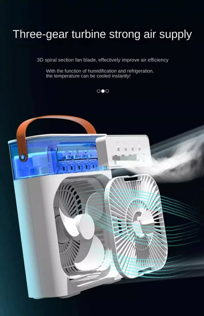 USB Mini Air Cooler with Spray Humidification