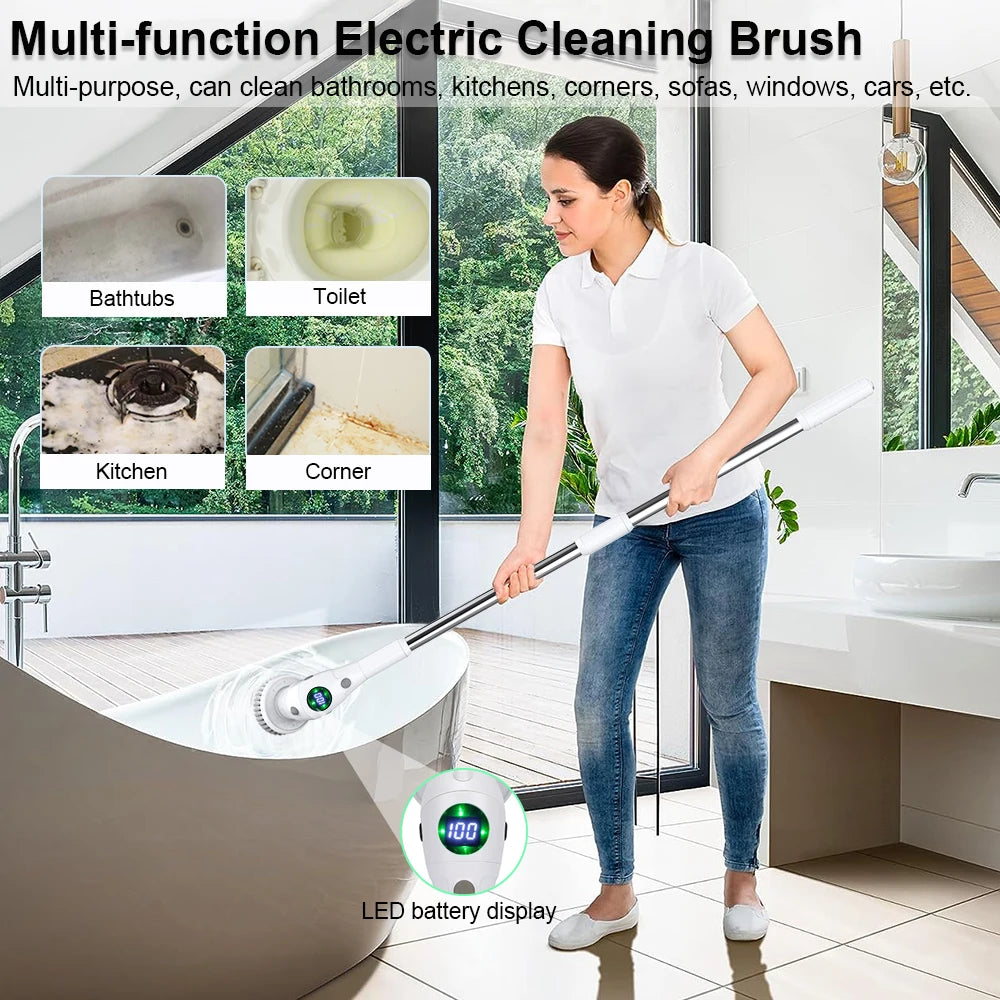 8-in-1 Cordless Electric Cleaning Brush