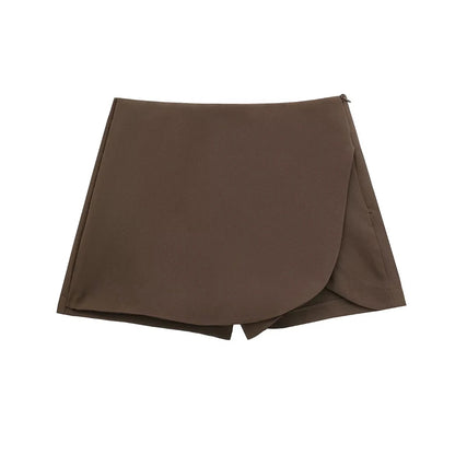 TRAF Vintage High-Waist Shorts Skirt