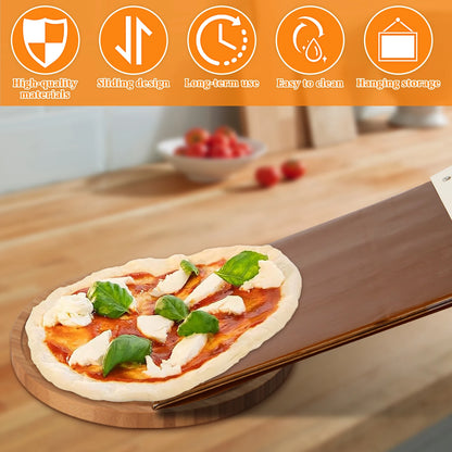 Non-Stick Sliding Pizza Peel with Handle