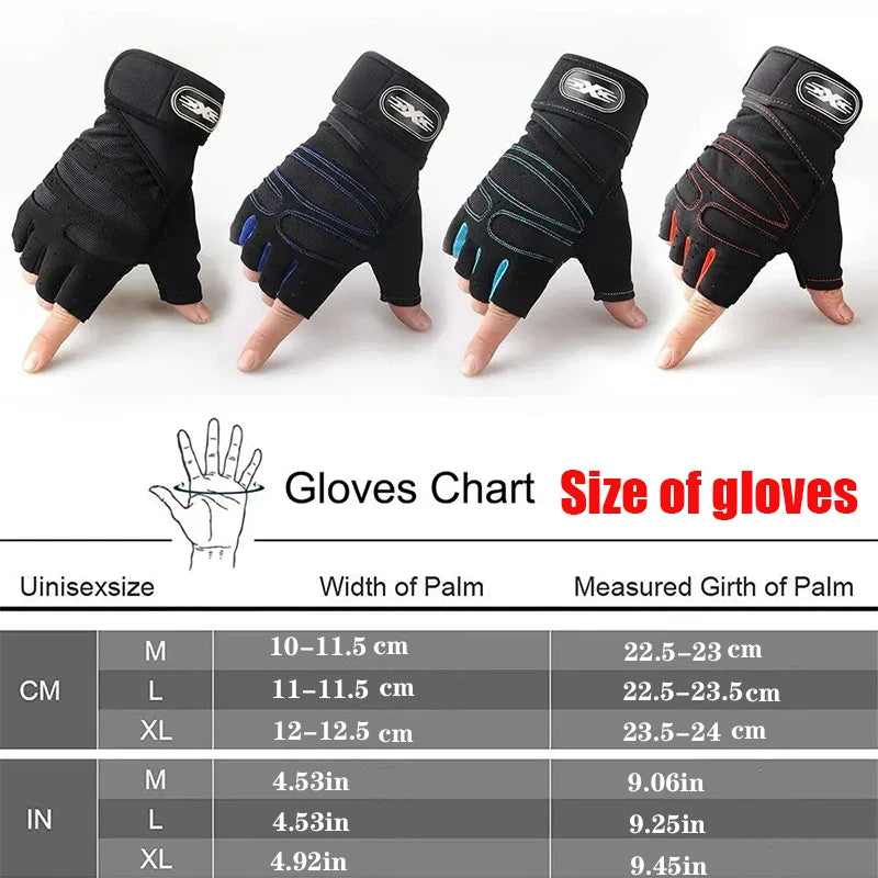 Breathable Shockproof Gym Gloves with Wrist Support