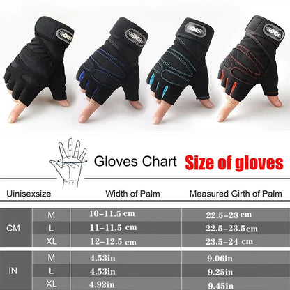 Breathable Shockproof Gym Gloves with Wrist Support