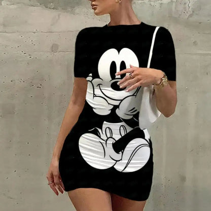 Minnie Mouse Cartoon Mini Dress